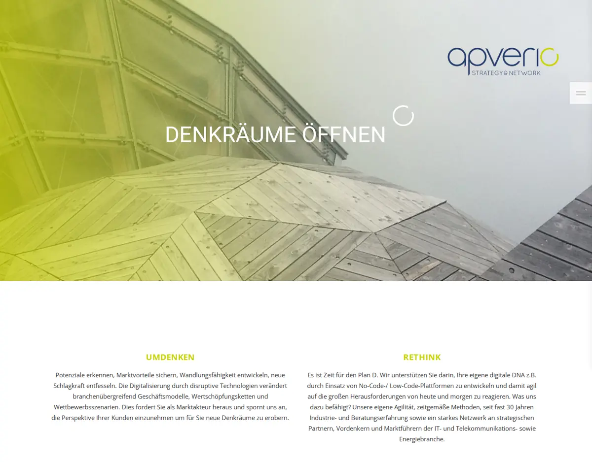 Apverio – Website-Referenz