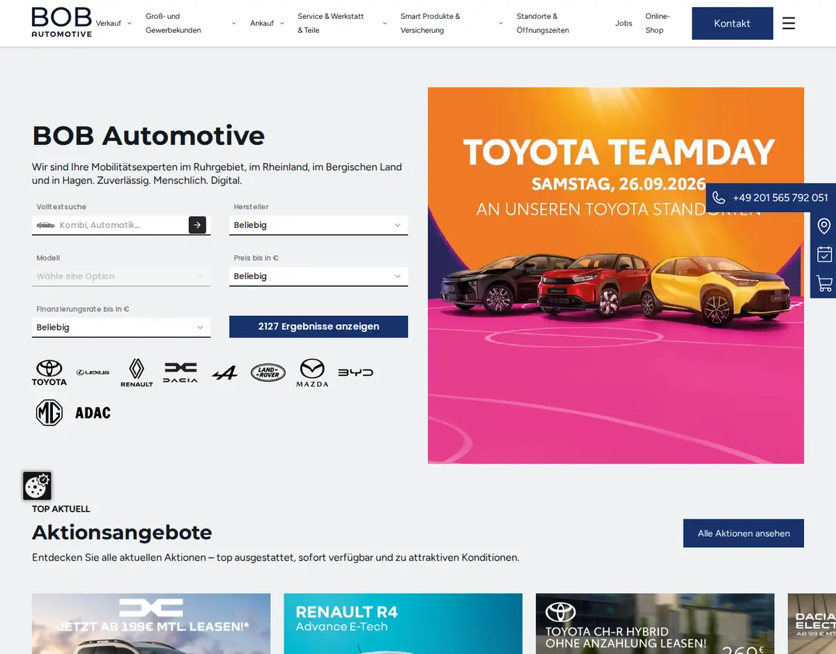 Bob Automobile – Website-Referenz