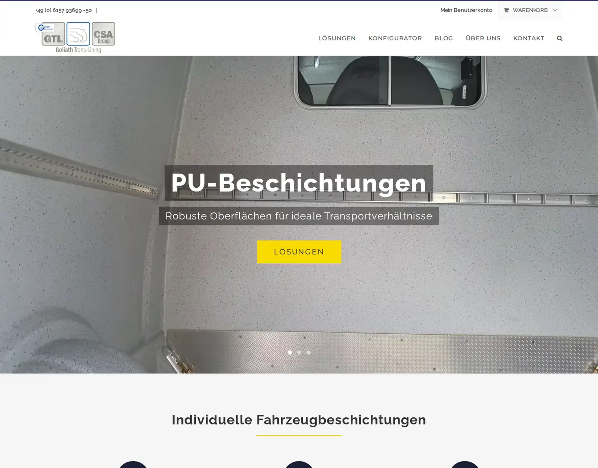 Goliath Translining – Website-Referenz