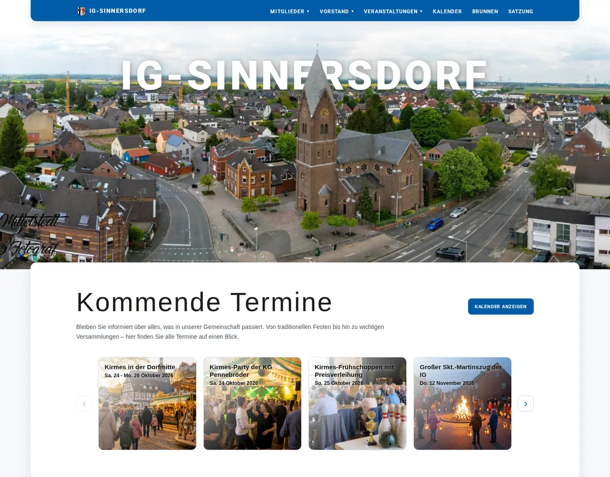 IG-Sinnersdorf – Website-Referenz