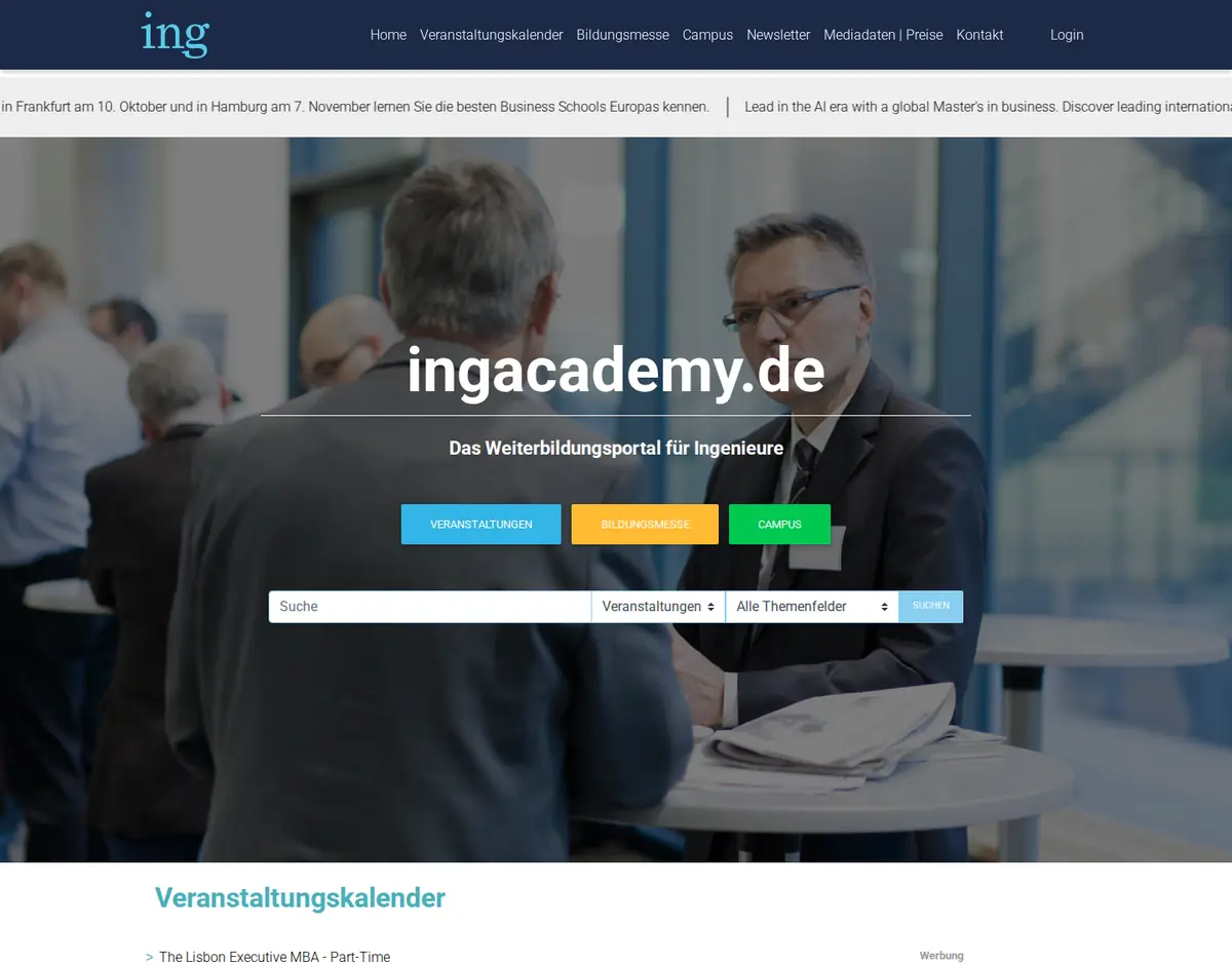 Ingacademy – Website-Referenz