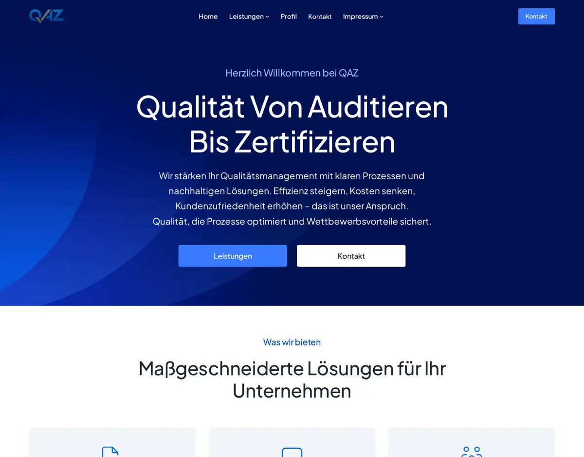 QAZ-Tann – Website-Referenz