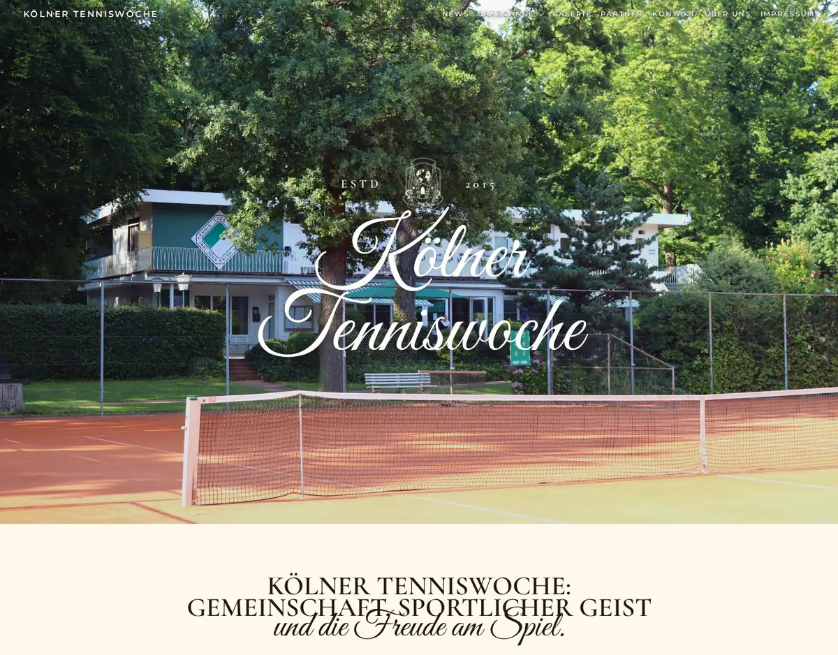 Kölner Tenniswoche – Website-Referenz
